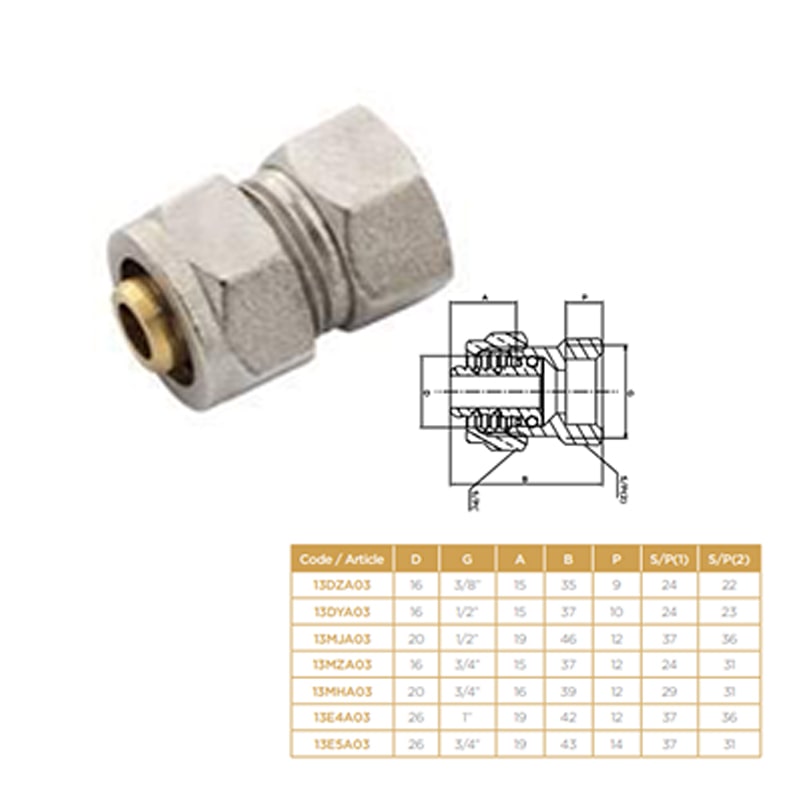 RACCORD FEMELLE A VISSER 16X3:8'' SOPAL