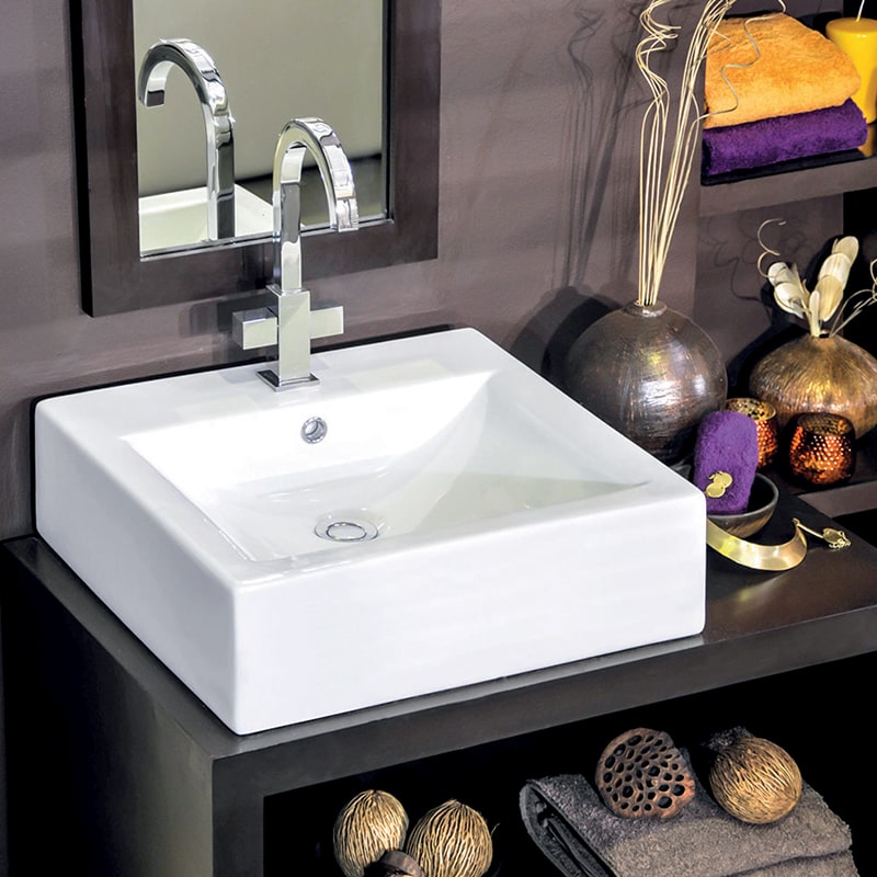 LAVABO KAYAK 50X50 BLANC