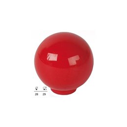 BOUTON DE PLACARD SPHERIQUE D25 ROUGE