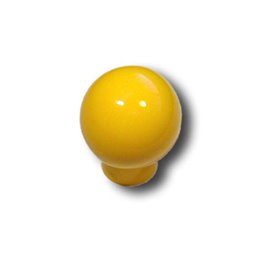 BOUTON DE PLACARD SPHERIQUE D25 JAUNE