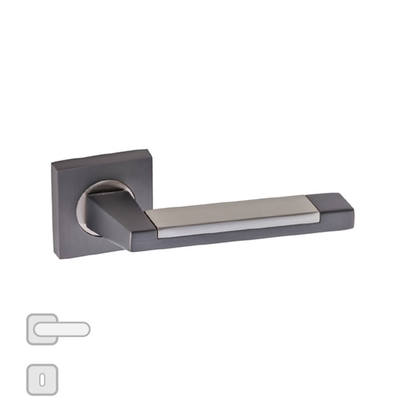 POIGNE A ROSACE DOGAN ORGINAL PT CHROME-ANTHRACITE GRIS