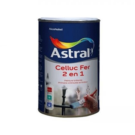 LAQUE ASTRAL CELLUC FER  2 EN 1 NOIR 1KG