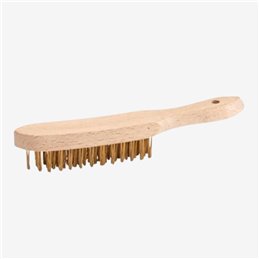 BROSSE METALIQUE A MANCHE BOIS GM