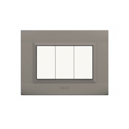 PLAQUE SOMEF NOVA  45PLN03AO 3 MODULE GRIS