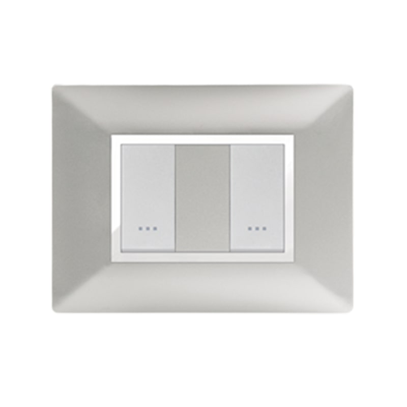 PLAQUE STIEL 703-2S 2 MODULES SILVER