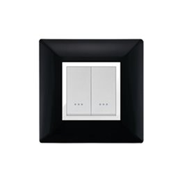 PLAQUE STIEL ALPHA 704-2NO 2 MODULE NOIR