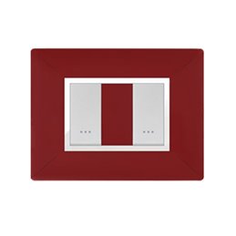 PLAQUE STIEL 703-2RB 2 TROUS ROUGE BORDEAUX