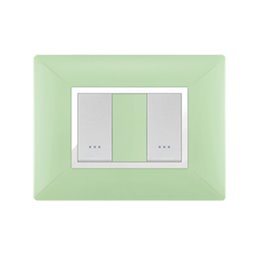 PLAQUE STIEL 703-2VA 2 TROUS VERT