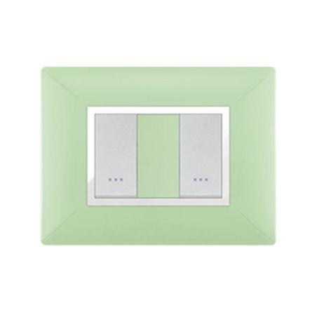 PLAQUE STIEL 703-2VA 2 TROUS VERT