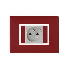 PLAQUE STIEL 703-44RB 2P+T ROUGE BORDEAU