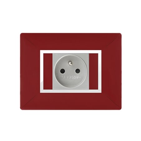 PLAQUE STIEL 703-44RB 2P+T ROUGE BORDEAU