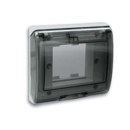 PLAQUE ETANCHE BLANC SOMEF 45SPQ02BB  2MODULE