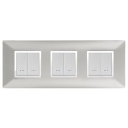 PLAQUE STIEL ALPHA 704-6S 2X3 ENJOLI CHROME SI