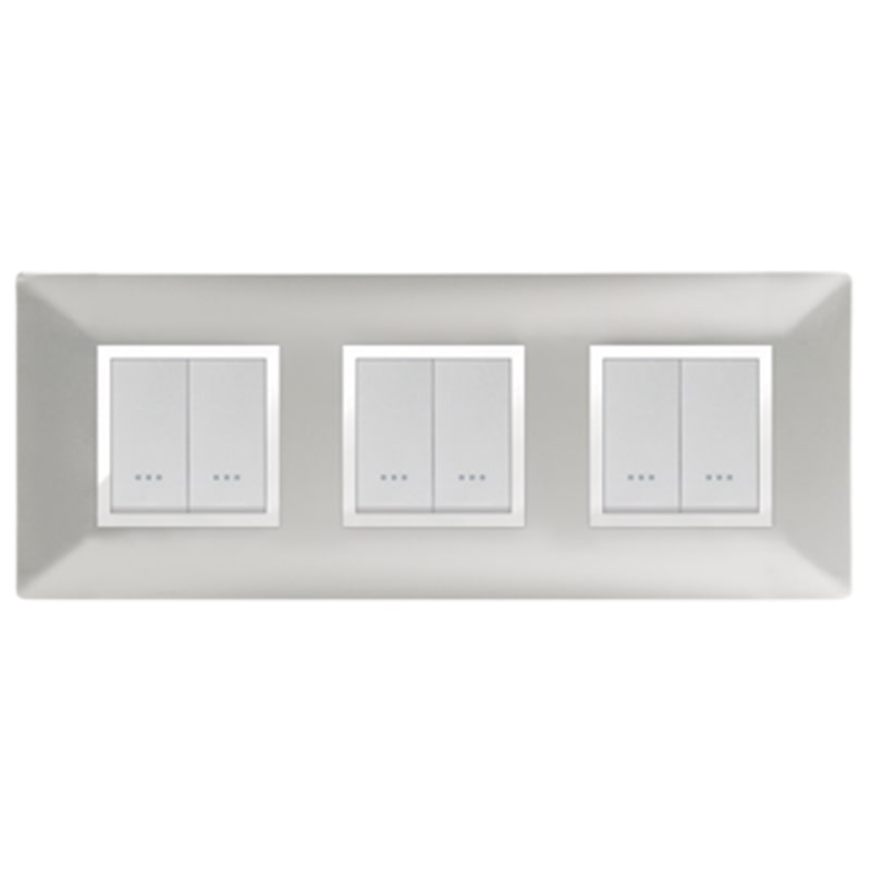 PLAQUE STIEL ALPHA 704-6S 2X3 ENJOLI CHROME SI