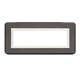 PLAQUE SOMEF GEL 44P07GRL RECTANGULAIRE 7 MODULE GRIS CLAIR SERIE 44