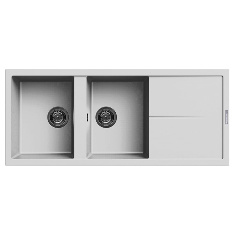 EVIER FOCUS GRANITECK 116X50 BLANC FILO116W