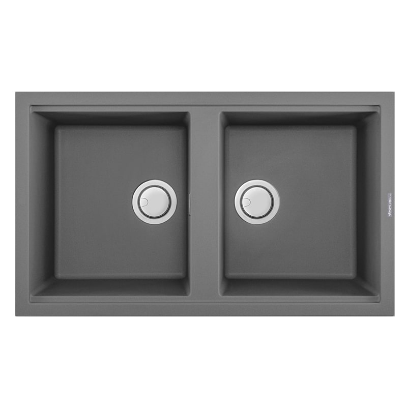 EVIER FOCUS GRANITEK 86X51 SMART90 GRIS