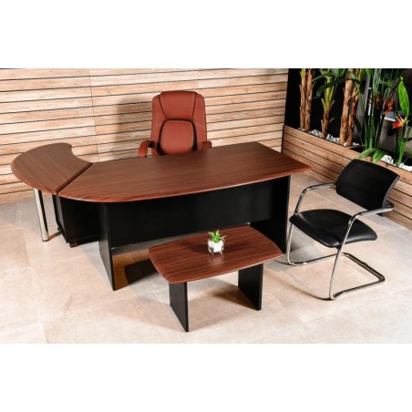 BUREAU MASTER AVEC RETOUR EN MDF PVC  DIM 200X160 CM