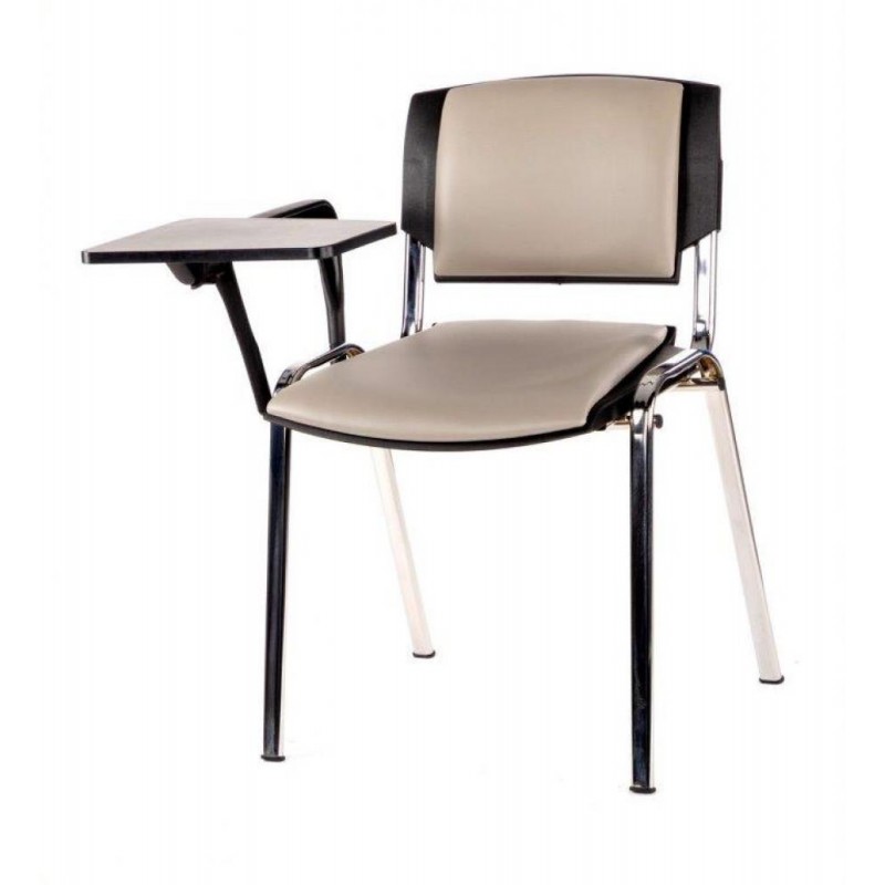 CHAISE SYGMA AVEC ECRITOIRE STRUCTURE CHROMEE