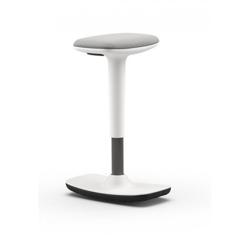 TABOURET ASSIS DEBOUT LEO BLANC