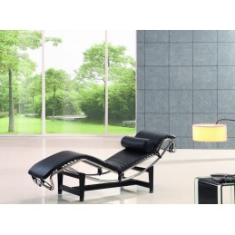 CHAISE LONGUE CORBUSIER EN CUIR NOIRE