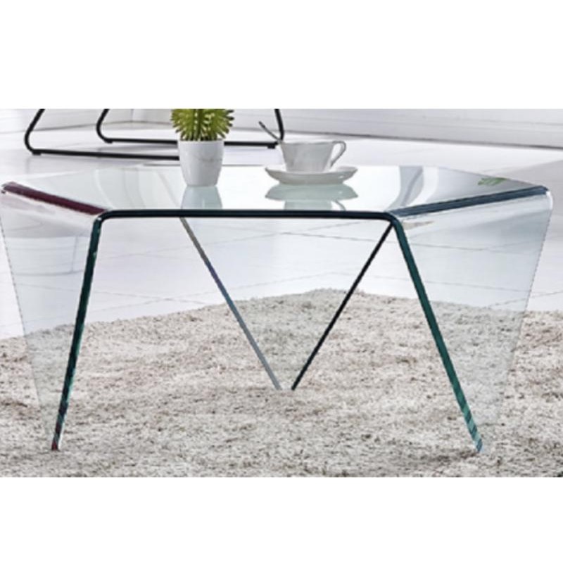 Table basse circuit en verre