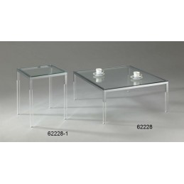 Table basse et table de coin fantini chrome