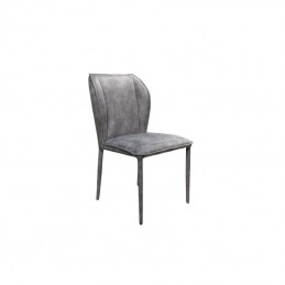 CHAISE COSMOS EN VELOURS GRIS