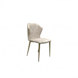 CHAISE ARINA BEIGE EN VELOURS