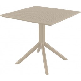 TABLE SKY 80X80CM EN TAUPE