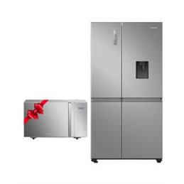 Réfrigérateur Side By Side Inverter HISENSE RC-87WC 637 Litres NoFrost Inox + Micro-Onde 25L