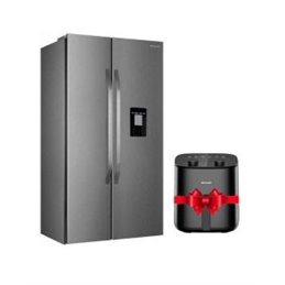 Réfrigérateur Side By Side BRANDT BFA701YDX 620 Litres NoFrost + Friteuse