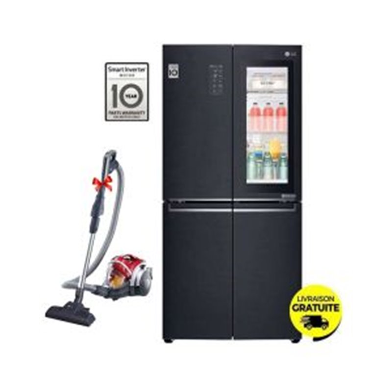 Réfrigérateur Side By Side Inverter LG GC-Q22FTQEL 595 Litres NoFrost + Aspirateur Sans Sac