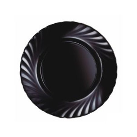 Lot De 6 Assiettes Plates LUMINARC Trianon 24 cm - Noir