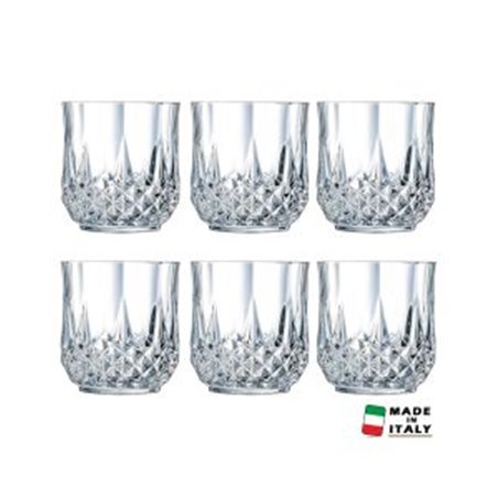 Coffret 6 Verres CRISTAL D'ARQUE LONGCHAMP FB 32 cl