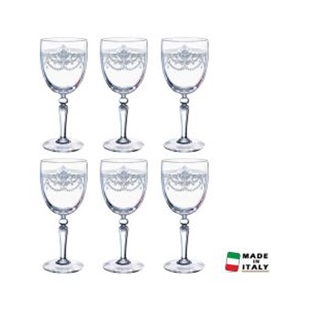 Lot De 6 Verres A Pied CRISTAL D'ARQUE Dampierre 19 cl