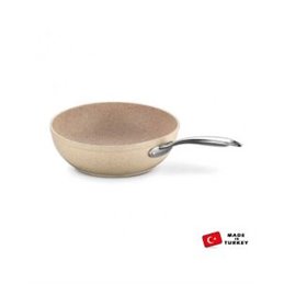 Poêle Wok Perla KORKMAZ 24 x 6.5 cm - crème