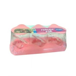 Lot De 3 Boîtes A Epices MAX PLAST Avec Support 300g - Rose (1225-PINK)