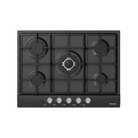 Plaque de Cuisson Encastrable FOCUS F4078BS 5 Feux 70 cm - Noir