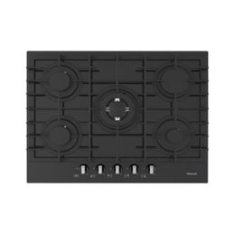 Plaque de Cuisson Encastrable FOCUS F4006BS 5 Feux 70cm - Noir