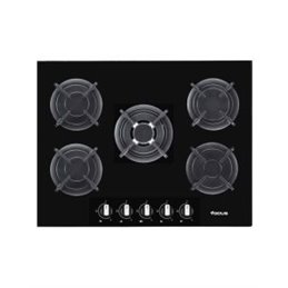 Plaque de Cuisson Encastrable FOCUS F4017BS 5 Feux 70cm - Noir