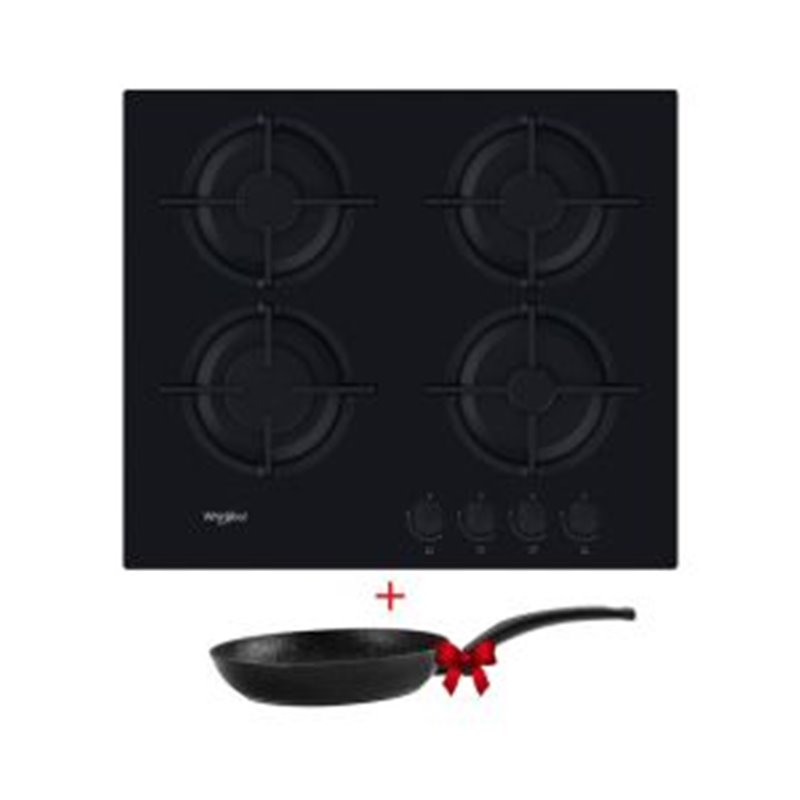 Plaque de Cuisson WHIRLPOOL GOR615NB 4 Feux 60 cm +  Poêle 18 CM