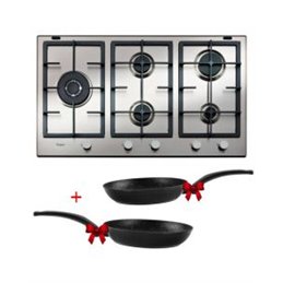 Plaque De Cuisson Encastrable WHIRLPOOL GMA9522IX 5Feux + 2x Poêles 18 CM & 24 CM