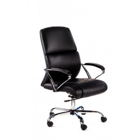 FAUTEUIL HOGAN PM BLANC AVEC BASE CHROMÉE