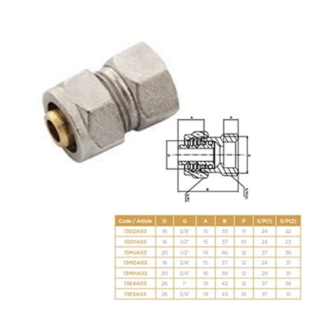 RACCORD FEMELLE A VISSER 16X1:2'' SOPAL